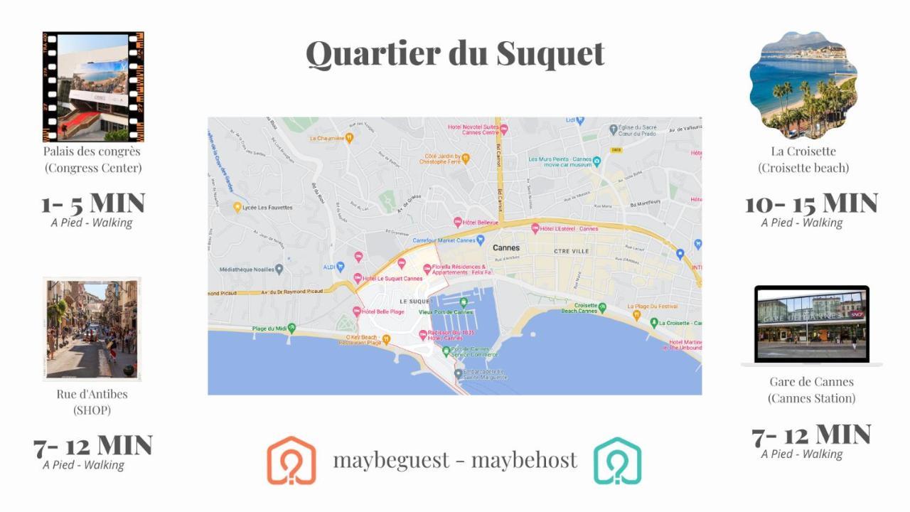 C004-Cosy Studio Proche La Croisette Et Le Suquet Κάννες Εξωτερικό φωτογραφία